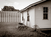Outbuilding and Quonset hut.
