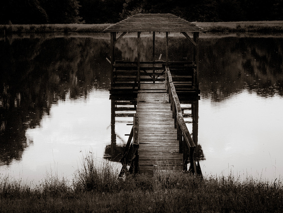 Dock and pond.